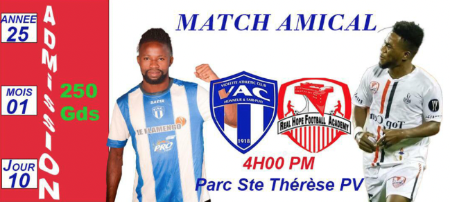 Le Real Hope Football Academy affronte Violette AC ce vendredi en amical !